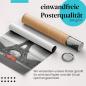Preview: Gerolltes Poster "Roter Oldtimer", Eiffelturm.