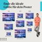 Preview: Eisschollen, Poster: Abendsonne, Berge, violett.
