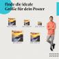 Preview: Küste, Poster: Felsig, Sonnenuntergang, Wellen, magisch, goldene Farben.