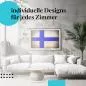 Preview: Schlafzimmer Deko: "Finnland Flagge" Poster. Wanddeko im minimalistischen Schlafzimmer. Preview: Schlafzimmer Deko: "Finnland Flagge" Poster. Wanddeko im minimalistischen Schlafzimmer.
