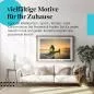 Preview: Leinwandbild "Fischer auf dem See": Idyllisches Motiv, Sonnenaufgang. Preview: Leinwandbild "Fischer auf dem See": Idyllisches Motiv, Sonnenaufgang.