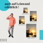 Preview: "Fischer bei Sonnenaufgang" Leinwandbild. Finde die ideale Größe für dein Zuhause & setze Akzente mit Kunst!
