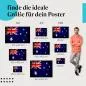 Preview: Australien Flagge Poster: Vintage-Stil - finde die perfekte Größe! Preview: Australien Flagge Poster: Vintage-Stil - finde die perfekte Größe!
