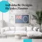 Preview: Schlafzimmer Deko: "Cookinseln Flagge" Poster im minimalistischen Schlafzimmer. Wanddeko im Vintage-Design. Preview: Schlafzimmer Deko: "Cookinseln Flagge" Poster im minimalistischen Schlafzimmer. Wanddeko im Vintage-Design.