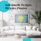 Preview: Schlafzimmer Deko: "Palau Flagge" Poster im modernen Schlafzimmer. Wanddeko mit Kreis. Preview: Schlafzimmer Deko: "Palau Flagge" Poster im modernen Schlafzimmer. Wanddeko mit Kreis.