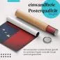 Preview: Gerolltes Poster "Samoa Flagge", Rot, Blau, Vintage. Preview: Gerolltes Poster "Samoa Flagge", Rot, Blau, Vintage.