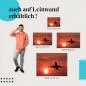 Preview: Flugzeug im Sonnenuntergang: Leinwandbild. Silhouette, rote Farben, wähle deine Größe! Preview: Flugzeug im Sonnenuntergang: Leinwandbild. Silhouette, rote Farben, wähle deine Größe!