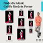 Preview: Sinnlichkeit & Eleganz: Frauen-Poster "Eleganz in Rot" - Kunstvolle Darstellung