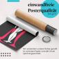 Preview: Gerolltes Poster "Frau", Tuch, Eleganz, Rot.