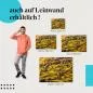 Preview: Sanfte grüne Hügel mit Bauernhöfen, blühenden Bäumen und Abendsonne als Leinwandbild - idyllische Landschaft. Preview: Sanfte grüne Hügel mit Bauernhöfen, blühenden Bäumen und Abendsonne als Leinwandbild - idyllische Landschaft.