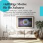 Preview: Leinwandbild "Gänseblümchen & Schnee": Weiße & lila Blüten - winterliche Magie!