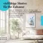 Preview: Stylisches Leinwandbild: Gelassenheit - Blauer Bambus und Steinturm. Wanddeko für alle, die Ruhe und Entspannung suchen. Preview: Stylisches Leinwandbild: Gelassenheit - Blauer Bambus und Steinturm. Wanddeko für alle, die Ruhe und Entspannung suchen.