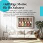 Preview: Stylisches Leinwandbild: Verschiedene Gewürze in Löffeln. Farbenfrohe Gewürze wie Paprika und Kurkuma zieren die Leinwand.