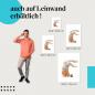 Preview: Hase: Leinwandbild. Latzhose, Ball, verträumt lächelnd.