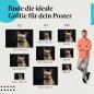 Preview: Finde die ideale Postergröße! Bulldoggenwelpe: Schwarz, Blick, aufmerksam.