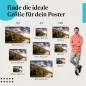 Preview: Wähle die ideale Postergröße: Malerischer Bergbach im Herbst: Goldene Wälder, blauer Himmel. Preview: Wähle die ideale Postergröße: Malerischer Bergbach im Herbst: Goldene Wälder, blauer Himmel.