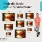 Preview: Entdecke die passende Postergröße: Herbstlicher Wald, Fluss, goldenes Licht. Preview: Entdecke die passende Postergröße: Herbstlicher Wald, Fluss, goldenes Licht.