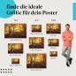 Preview: Herbst, Poster: Wald, goldenes Licht, Blätter, Schatten.