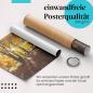 Preview: Gerolltes Poster "Herbstwald". Farbenfrohe Natur, sicher verpackt.