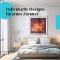 Preview: Schlafzimmer Deko: Modernes Schlafzimmer mit "Hibiskusblüte" Poster. Leidenschaftliche Wanddeko.