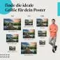 Preview: Holzbrücke, Poster: Fluss, Morgensonne, Landschaft. Preview: Holzbrücke, Poster: Fluss, Morgensonne, Landschaft.