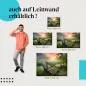 Preview: Holzbrücke & Fluss: Leinwandbild. Sonnenaufgang, Landschaft, sanftes Licht. Preview: Holzbrücke & Fluss: Leinwandbild. Sonnenaufgang, Landschaft, sanftes Licht.