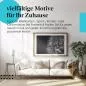 Preview: Leinwandbild "Frau mit Federschmuck": Porträt, Schwarz-Weiß - ausdrucksstark. Preview: Leinwandbild "Frau mit Federschmuck": Porträt, Schwarz-Weiß - ausdrucksstark.