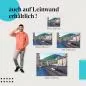 Preview: Malerisches Dorf in den italienischen Bergen, Steinbrücke, rote Fahnen als Leinwandbild - italienisches Flair. Preview: Malerisches Dorf in den italienischen Bergen, Steinbrücke, rote Fahnen als Leinwandbild - italienisches Flair.