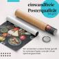 Preview: Gerolltes Poster "Käseplatte". Genuss & Abendessen, sicher verpackt.