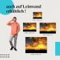 Preview: Leinwandbild "Karawane im Sonnenuntergang": Reise & Silhouette