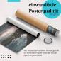 Preview: Gerolltes Poster "Stürmische Küste". Naturgewalt, sicher verpackt.