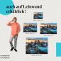 Preview: Felsen: Leinwandbild. Türkisblau, Sonnenaufgang.