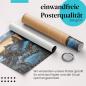 Preview: Gerolltes Poster "Felsen & Meer" - Tropische Landschaft, sicher verpackt.