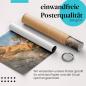 Preview: Gerolltes Poster "Küstenpfad". Wanderung am Meer, sicher verpackt.