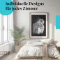 Preview: Schlafzimmer Deko: Modernes Schlafzimmer mit "Löwenportrait" Poster. Wanddeko für Tierfans.