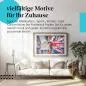 Preview: Stylisches Leinwandbild: London Streetstyle - Modische Frau vor Union Jack Graffiti. Preview: Stylisches Leinwandbild: London Streetstyle - Modische Frau vor Union Jack Graffiti.