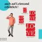 Preview: "LOVE" - Schriftzug in Weiß auf rotem Hintergrund, Used-Look als Leinwandbild - klassisches Design für Liebesbotschaften. Preview: "LOVE" - Schriftzug in Weiß auf rotem Hintergrund, Used-Look als Leinwandbild - klassisches Design für Liebesbotschaften.