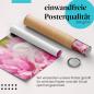 Preview: Gerolltes Poster "Maus & Pfingstrose" - Natur & Niedlichkeit, sicher verpackt.