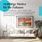 Preview: Leinwandbild "Moschee": Stelzen, Wasser, Sonnenuntergang - orientalisch & farbenfroh.