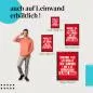 Preview: "Provokanter Motivationsspruch" Leinwandbild. Finde die ideale Größe für dein Zuhause & setze Akzente mit Kunst!
