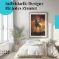 Preview: Schlafzimmer Deko: "Motocross Freiheit" Poster. Wanddeko im minimalistischen Schlafzimmer.