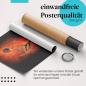 Preview: Gerolltes Poster "Brennende Note". Kunst & Musik, sicher verpackt.
