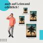 Preview: "Palme am Strand" Leinwandbild. Finde die ideale Größe für dein Zuhause & setze Akzente mit Kunst!