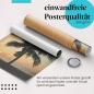 Preview: Gerolltes Poster "Palme am Strand", Sonnenuntergang.