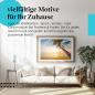 Preview: Leinwandbild "Palme & Strand": Sonnenuntergang, warme Farben - Urlaubsfeeling.