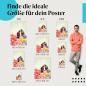 Preview: "Liebe liegt in der Luft": Poster - Papageienpaar, Blumen & Frühling