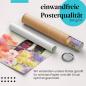 Preview: "Papageienpaar": Gerolltes Poster, Liebe, Blumen.