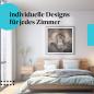 Preview: Schlafzimmer Deko: Modernes Schlafzimmer mit "Pavian" Poster. Außergewöhnliche Wanddeko für Tierliebhaber.