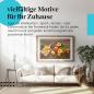 Preview: Leinwandbild "Pfirsiche": Korb, Holz, Sommer - fruchtiger Genuss!