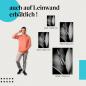 Preview: Abstrakte Nahaufnahme einer Pflanze in Schwarzweiß als Leinwandbild - elegantes und künstlerisches Design.